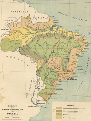Esboço da carta geológica do Brasil, 1909