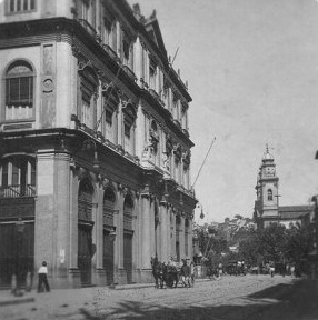 Edifício construído na Rua Primeiro de Março, no Rio de Janeiro, para abrigar os serviços de Correios no Brasil inaugurados em 1877.