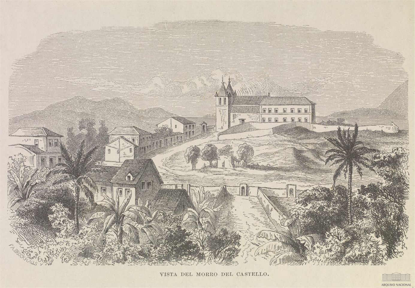 Vista do Morro do Castelo, Rio de Janeiro, 1889