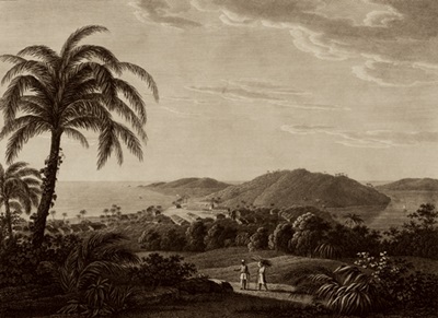 Vista da cidade e do porto de Ilhéus, século XIX.