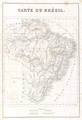 Mapa do Brasil, do álbum Brasil Pitoresco, de Jean-Baptiste Debret (1768-1848).