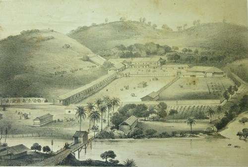Vista da Fazenda de Soledade, província de Minas Gerais, Brasil, século XIX.