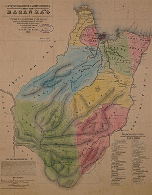 Carta topográfica e administrativa da província do Maranhão, 1850