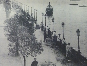 Iluminação do cais Pharoux, Praça XV de Novembro, Rio de Janeiro, 1908.